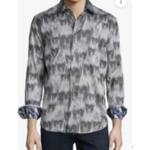 Robert Graham GHOSTRIDERS Skull Long Sleeve Size Large Flip Cuff Retail $269